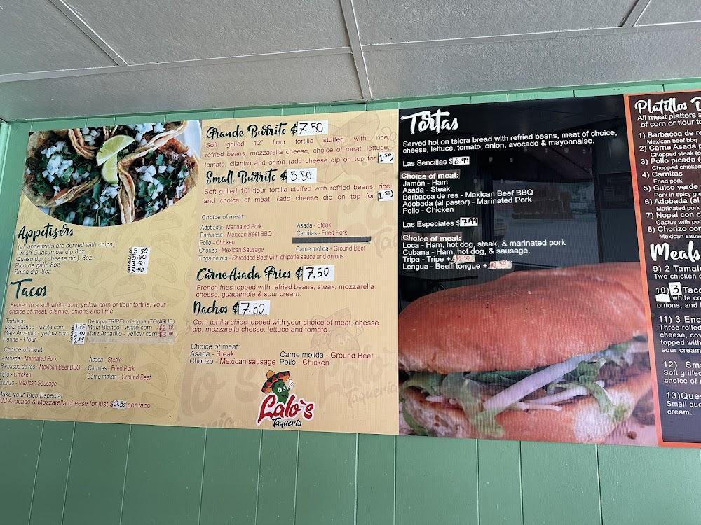 Lalo's Taqueria Menu image 4